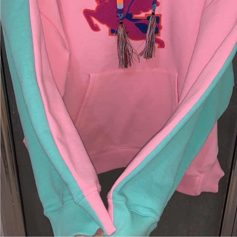 Authentic ETRO colour-block embroidered logo hoodie - Picture 9 of 16